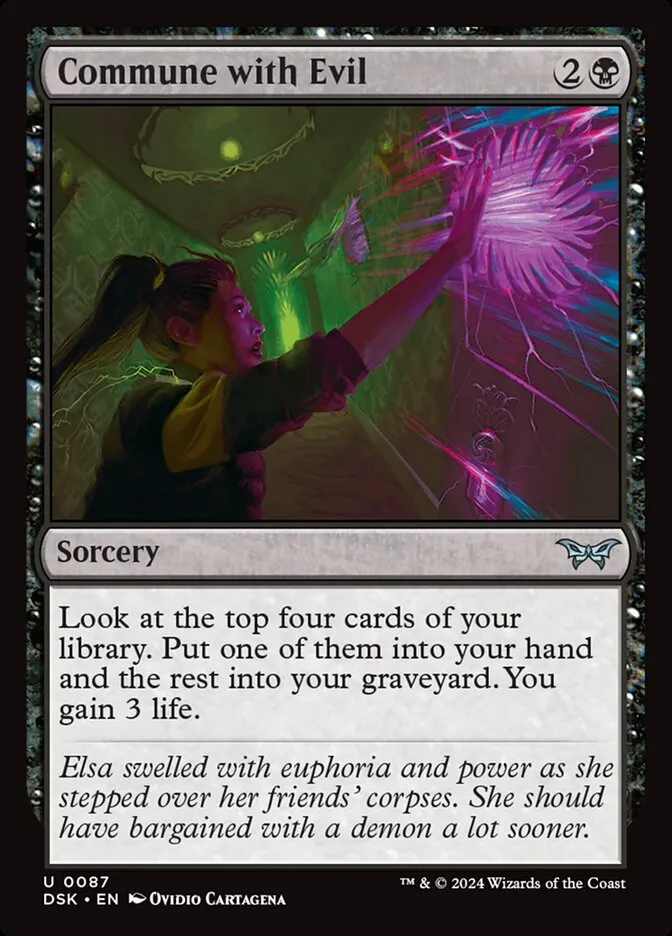 2024 Duskmourn: House of Horror Commune with Evil #87 uncommon card image