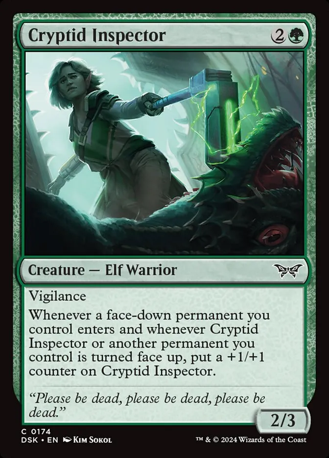 2024 Duskmourn: House of Horror Cryptid Inspector #174 common card image