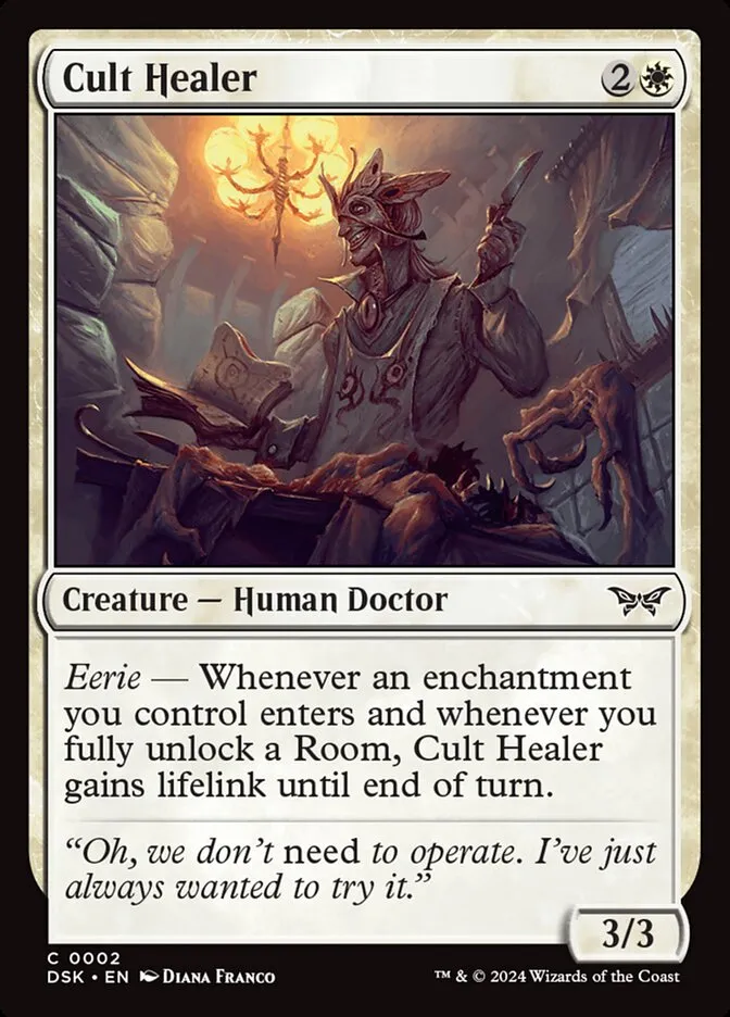 2024 Duskmourn: House of Horror Cult Healer #2 common card image
