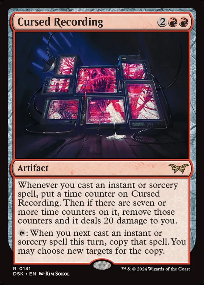 2024 Duskmourn: House of Horror Cursed Recording #131 rare card image