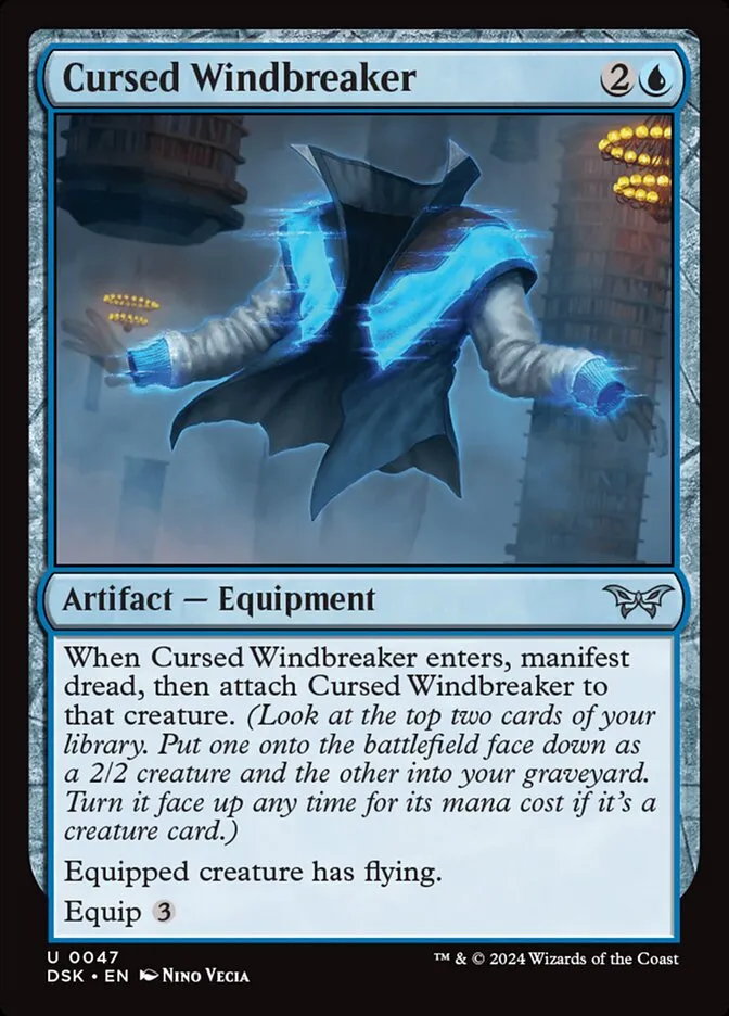 2024 Duskmourn: House of Horror Cursed Windbreaker #47 uncommon card image