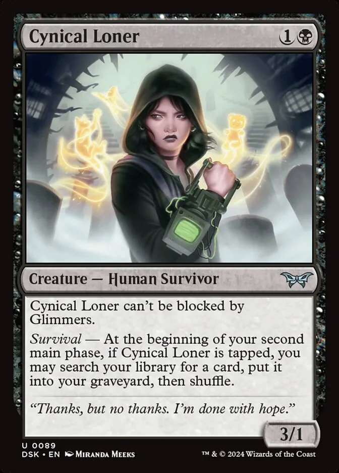 2024 Duskmourn: House of Horror Cynical Loner #89 uncommon card image
