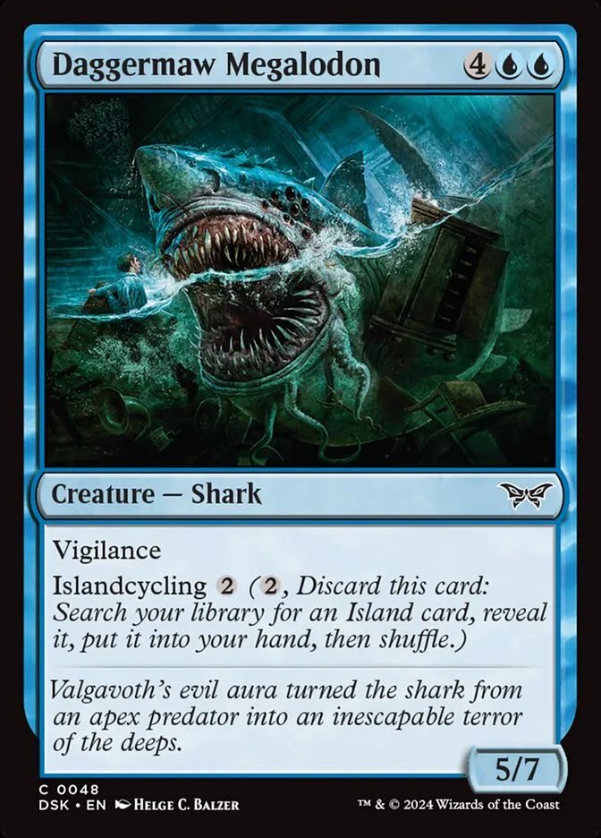 2024 Duskmourn: House of Horror Daggermaw Megalodon #48 common card image