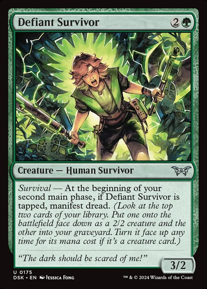 2024 Duskmourn: House of Horror Defiant Survivor #175 uncommon card image