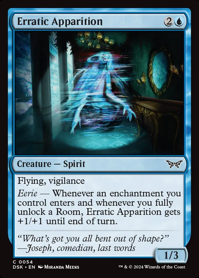 2024 Duskmourn: House of Horror Erratic Apparition #54 common card image