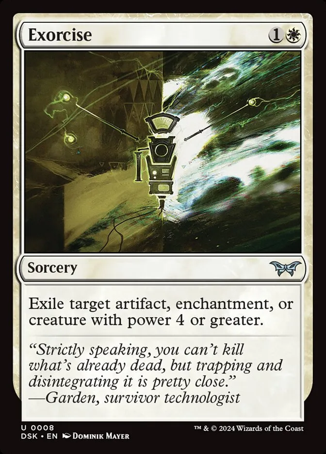 2024 Duskmourn: House of Horror Exorcise #8 uncommon card image