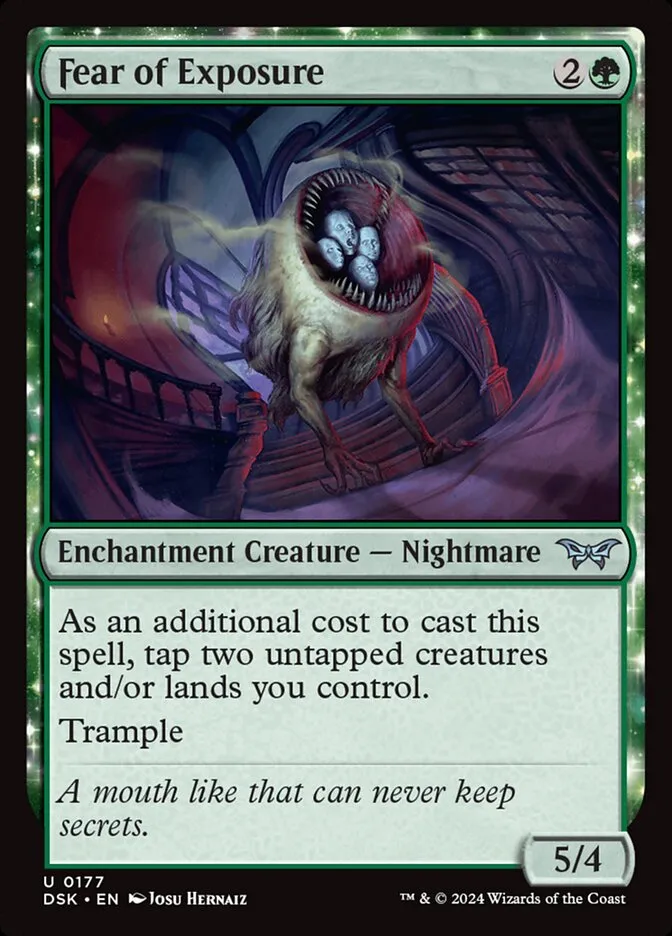 2024 Duskmourn: House of Horror Fear of Exposure #177 uncommon card image