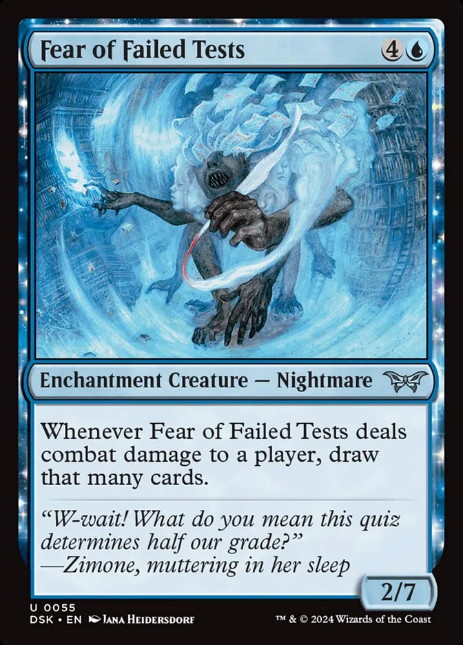 2024 Duskmourn: House of Horror Fear of Failed Tests #55 uncommon card image