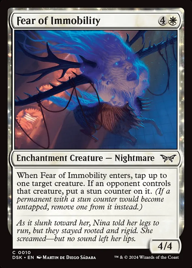 2024 Duskmourn: House of Horror Fear of Immobility #10 common card image