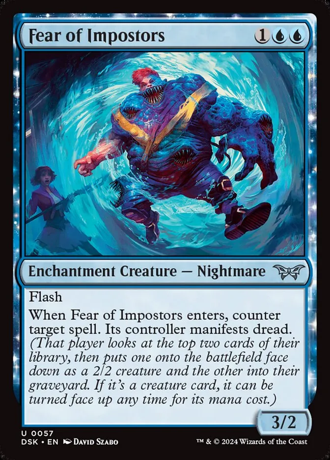 2024 Duskmourn: House of Horror Fear of Impostors #57 uncommon card image