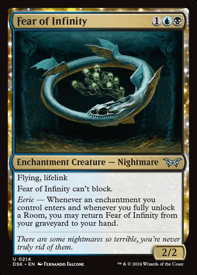 2024 Duskmourn: House of Horror Fear of Infinity #214 uncommon card image