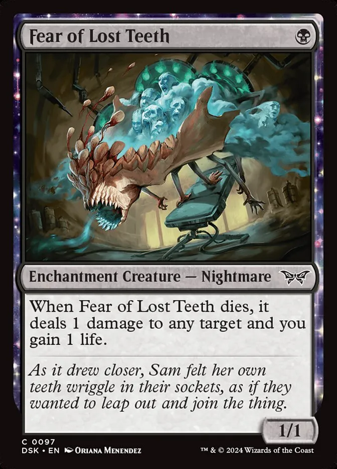 2024 Duskmourn: House of Horror Fear of Lost Teeth #97 common card image