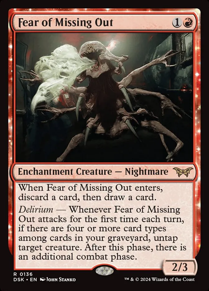 2024 Duskmourn: House of Horror Fear of Missing Out #136 rare card image