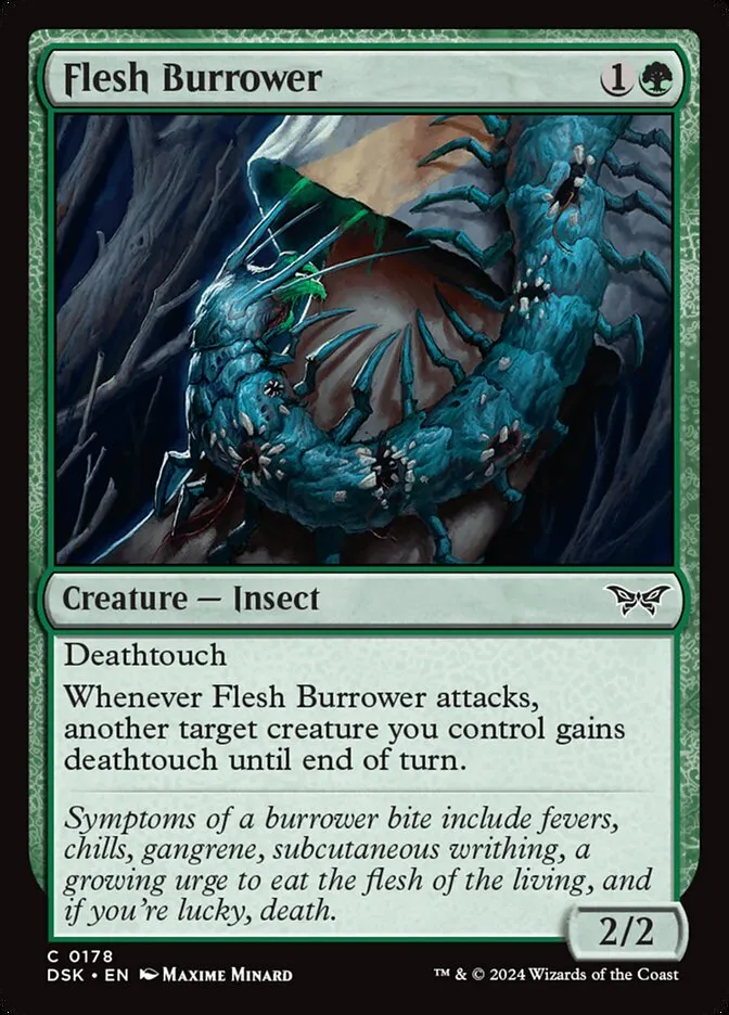 2024 Duskmourn: House of Horror Flesh Burrower #178 common card image