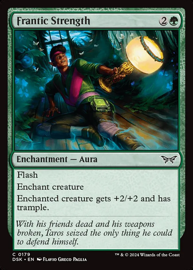 2024 Duskmourn: House of Horror Frantic Strength #179 common card image