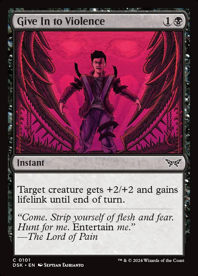 2024 Duskmourn: House of Horror Give In to Violence #101 common card image