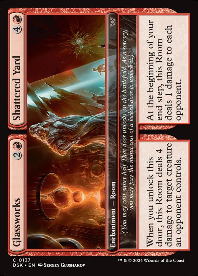2024 Duskmourn: House of Horror Glassworks // Shattered Yard #137 common card image