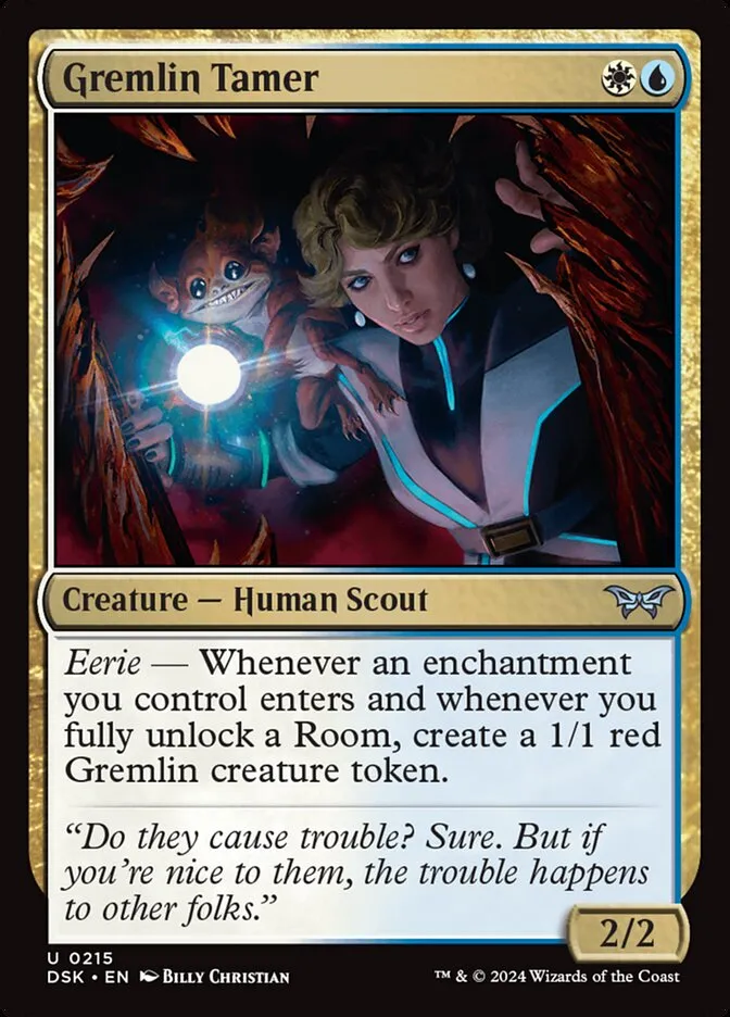 2024 Duskmourn: House of Horror Gremlin Tamer #215 uncommon card image
