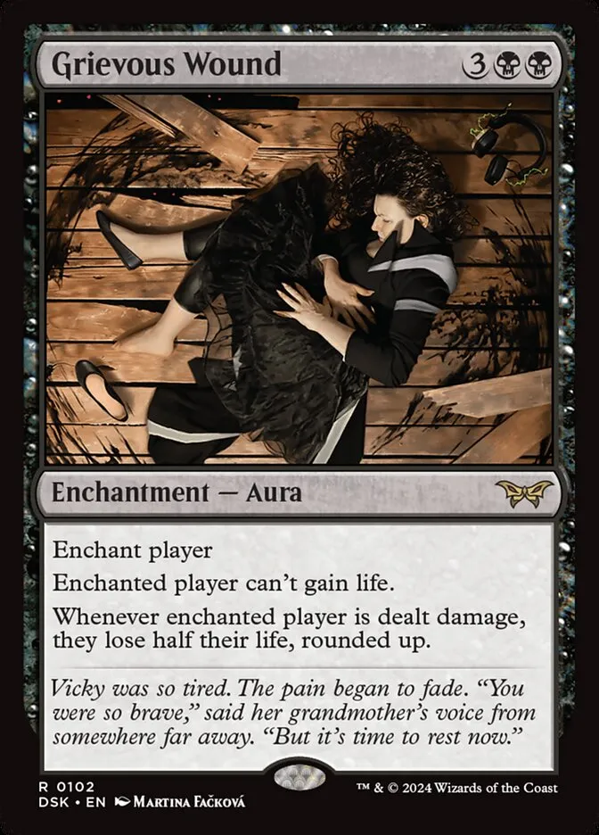 2024 Duskmourn: House of Horror Grievous Wound #102 rare card image