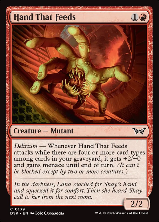 2024 Duskmourn: House of Horror Hand That Feeds #139 common card image