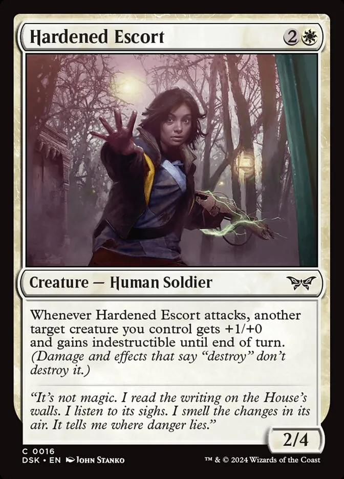 2024 Duskmourn: House of Horror Hardened Escort #16 common card image