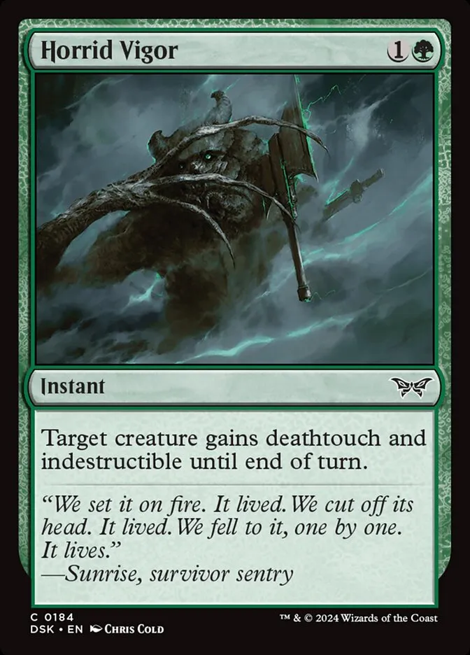 2024 Duskmourn: House of Horror Horrid Vigor #184 common card image