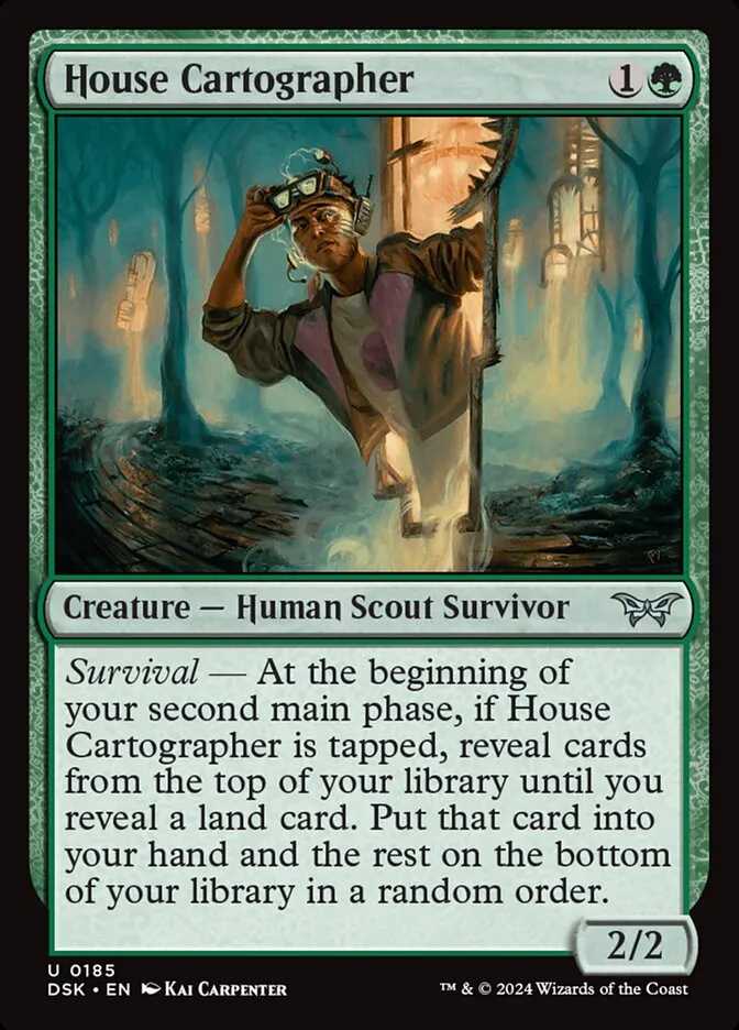 2024 Duskmourn: House of Horror House Cartographer #185 uncommon card image