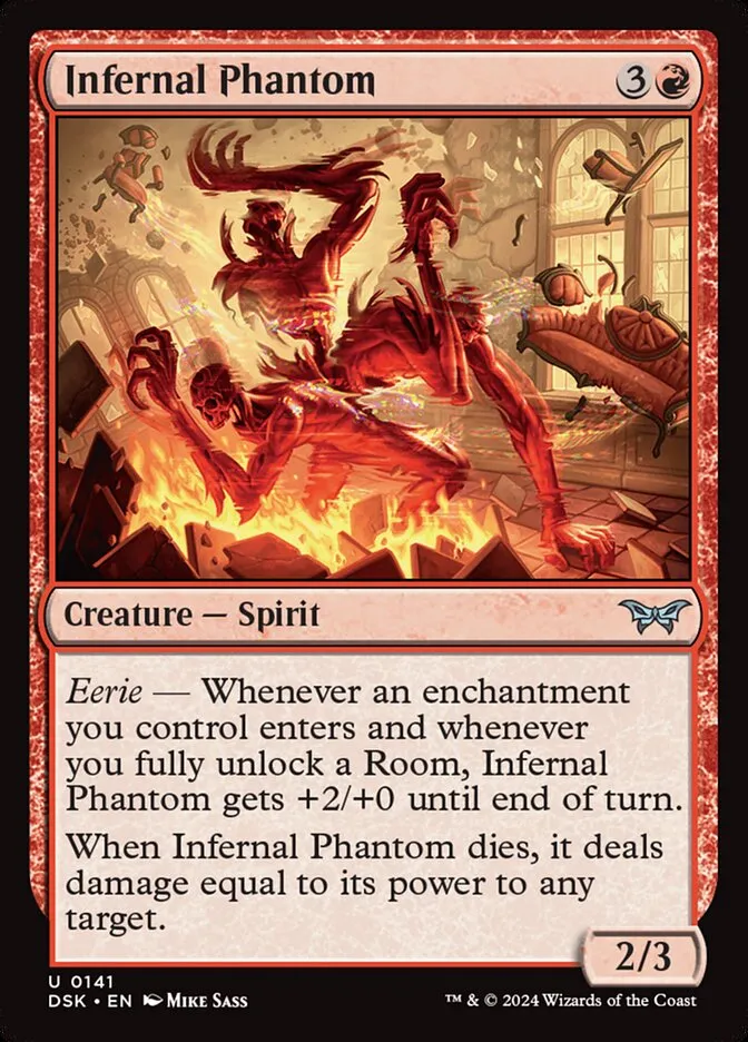 2024 Duskmourn: House of Horror Infernal Phantom #141 uncommon card image
