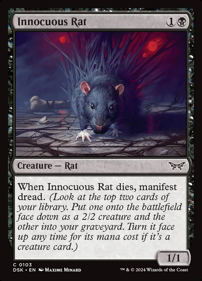 2024 Duskmourn: House of Horror Innocuous Rat #103 common card image