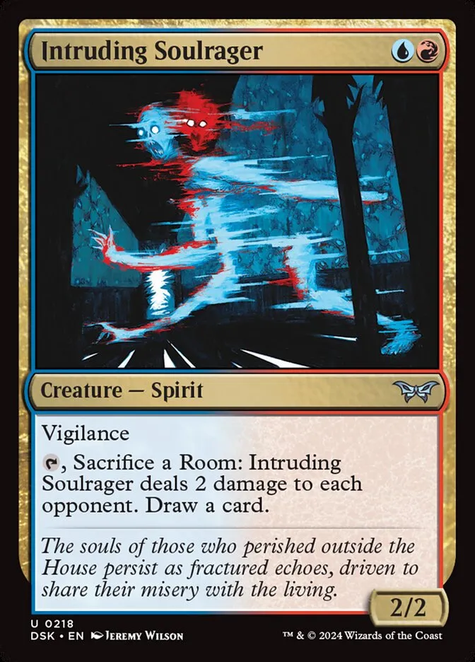 2024 Duskmourn: House of Horror Intruding Soulrager #218 uncommon card image
