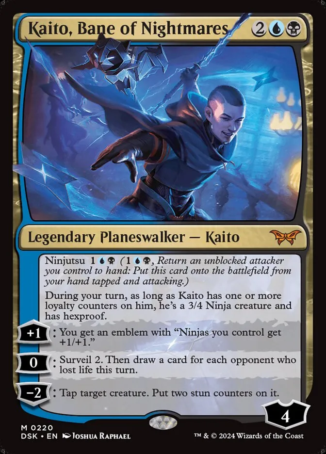 2024 Duskmourn: House of Horror Kaito, Bane of Nightmares #220 mythic card image
