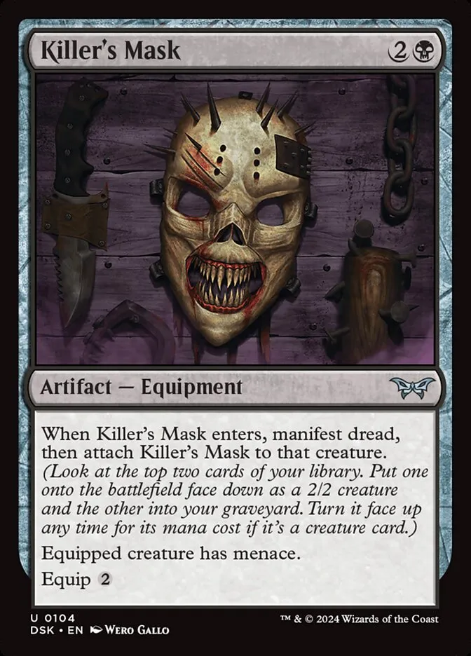 2024 Duskmourn: House of Horror Killer's Mask #104 uncommon card image