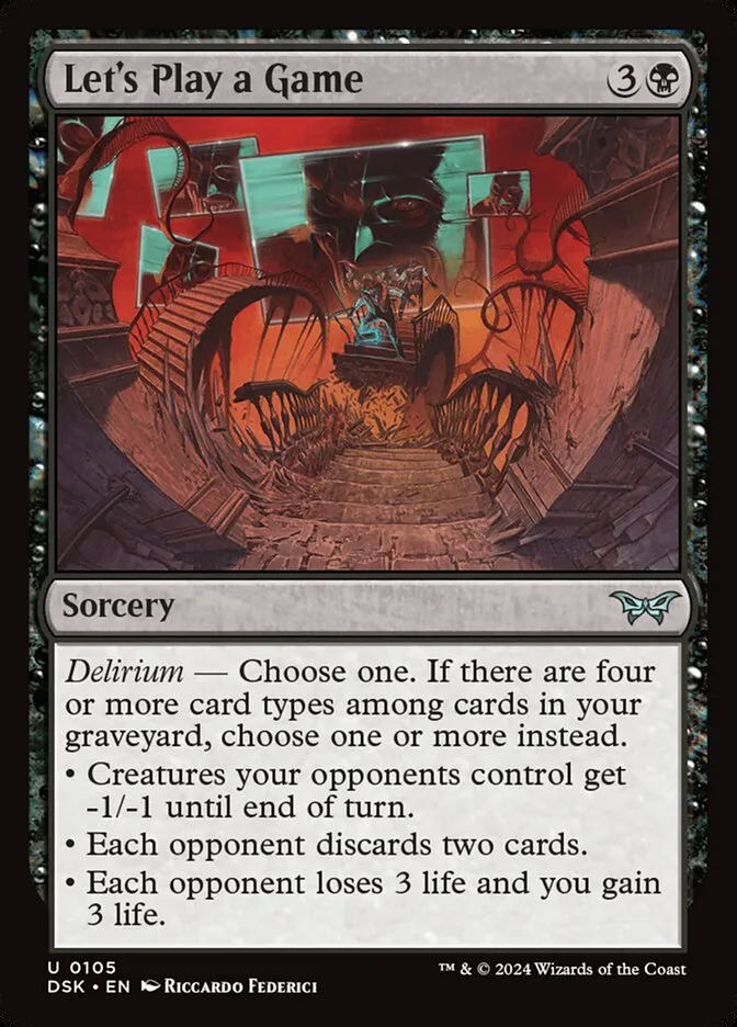 2024 Duskmourn: House of Horror Let's Play a Game #105 uncommon card image