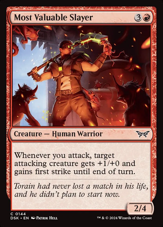 2024 Duskmourn: House of Horror Most Valuable Slayer #144 common card image