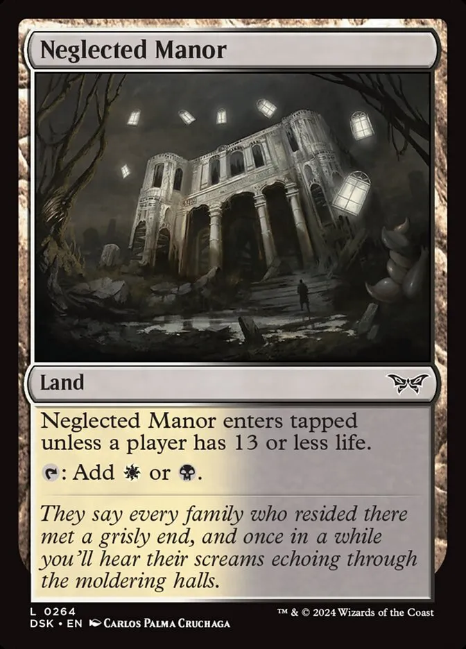 2024 Duskmourn: House of Horror Neglected Manor #264 common card image