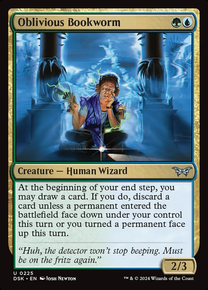 2024 Duskmourn: House of Horror Oblivious Bookworm #225 uncommon card image