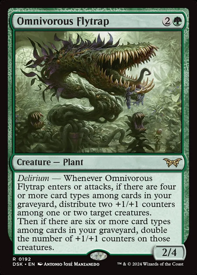 2024 Duskmourn: House of Horror Omnivorous Flytrap #192 rare card image