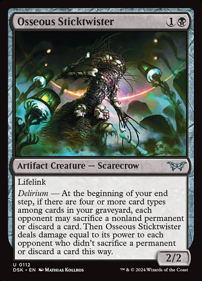 2024 Duskmourn: House of Horror Osseous Sticktwister #112 uncommon card image