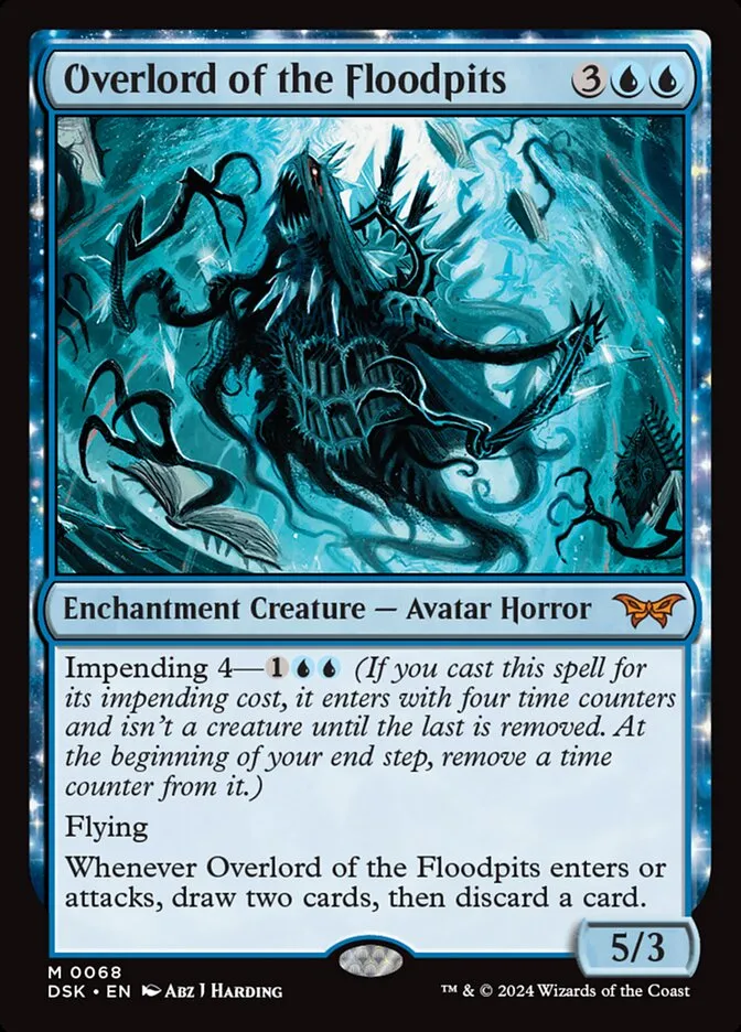 2024 Duskmourn: House of Horror Overlord of the Floodpits #68 mythic card image