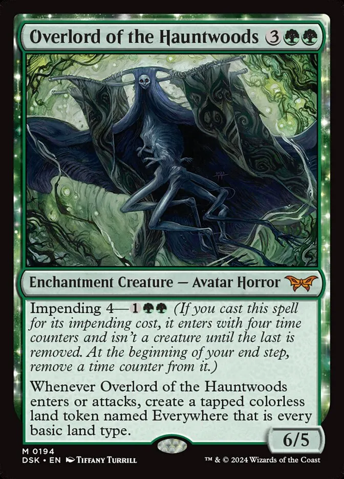 2024 Duskmourn: House of Horror Overlord of the Hauntwoods #194 mythic card image