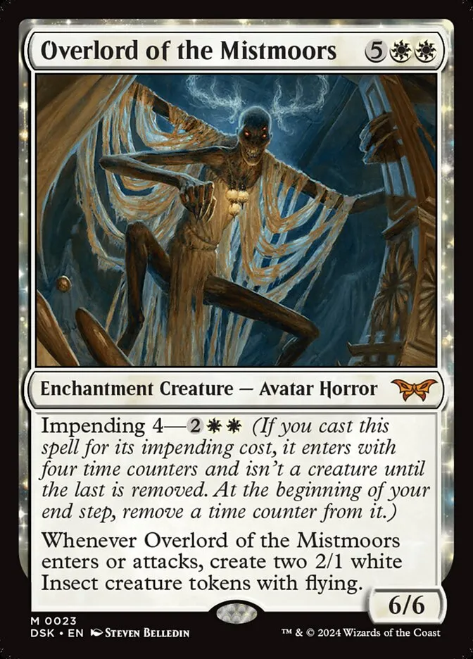 2024 Duskmourn: House of Horror Overlord of the Mistmoors #23 mythic card image