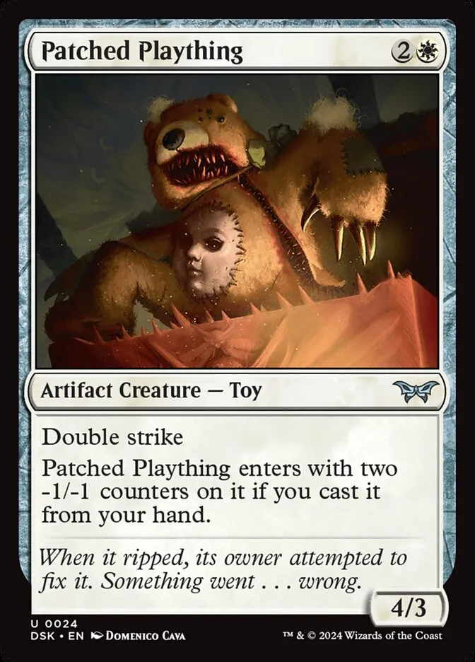 2024 Duskmourn: House of Horror Patched Plaything #24 uncommon card image