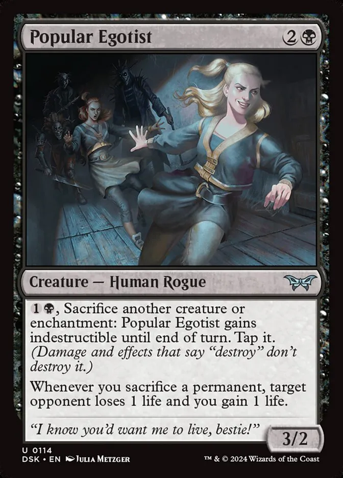2024 Duskmourn: House of Horror Popular Egotist #114 uncommon card image