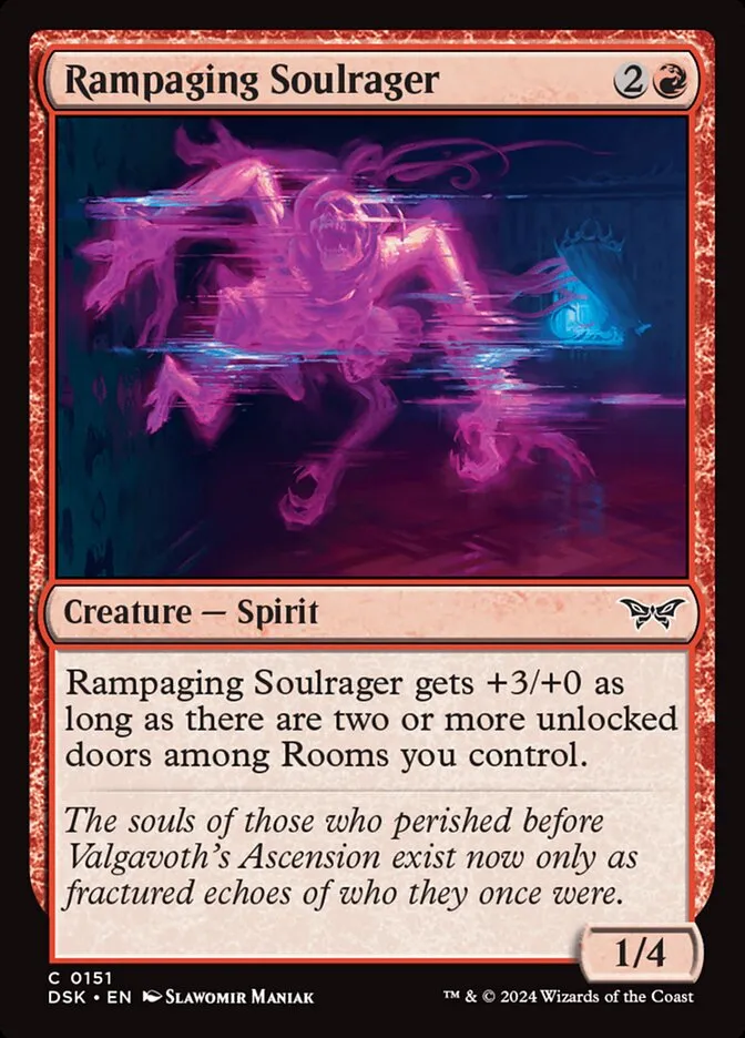 2024 Duskmourn: House of Horror Rampaging Soulrager #151 common card image