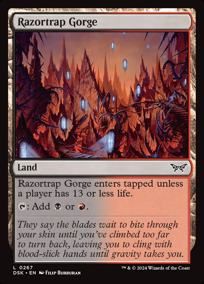2024 Duskmourn: House of Horror Razortrap Gorge #267 common card image