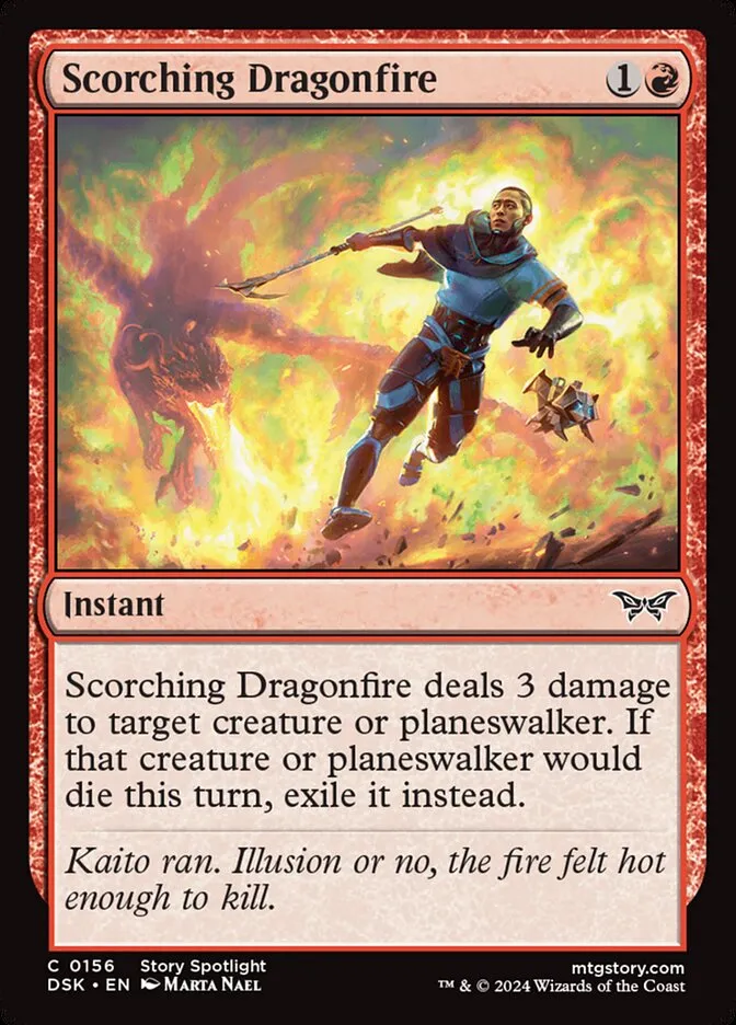 2024 Duskmourn: House of Horror Scorching Dragonfire #156 common card image