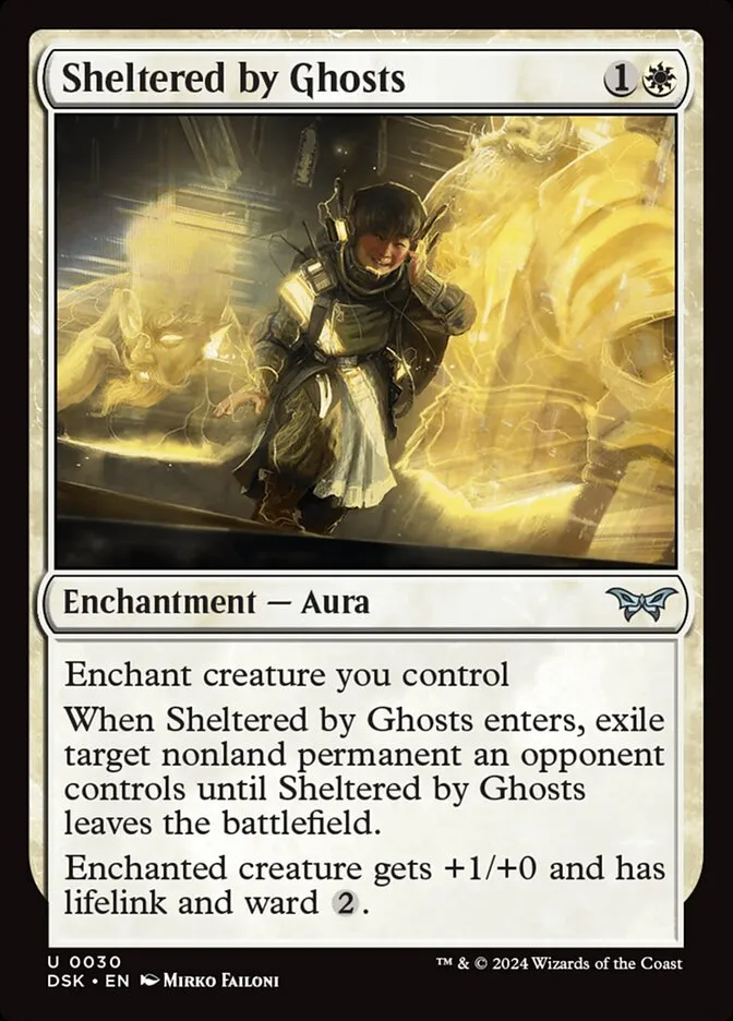 2024 Duskmourn: House of Horror Sheltered by Ghosts #30 uncommon card image