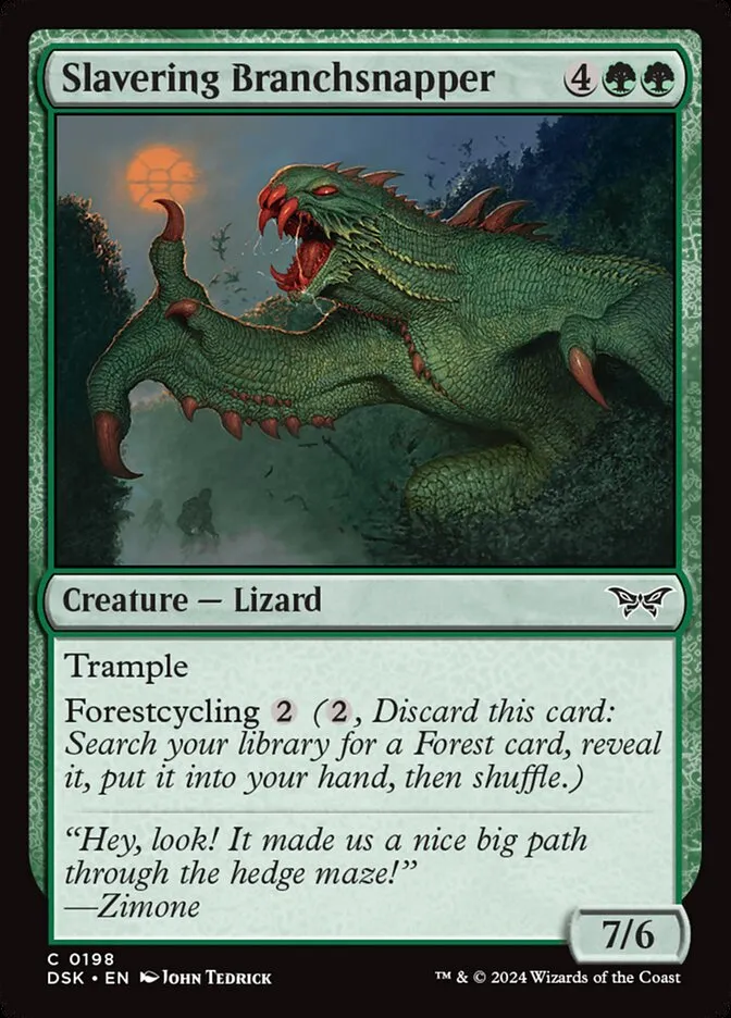 2024 Duskmourn: House of Horror Slavering Branchsnapper #198 common card image
