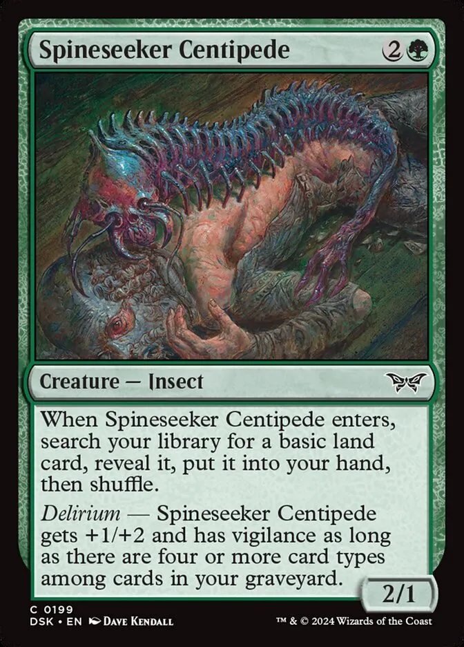 2024 Duskmourn: House of Horror Spineseeker Centipede #199 common card image