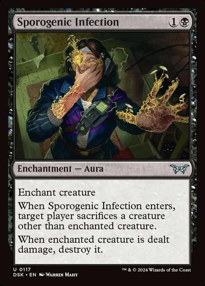 2024 Duskmourn: House of Horror Sporogenic Infection #117 uncommon card image